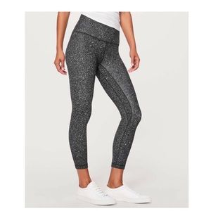 Lululemon align pant: black/white speckled